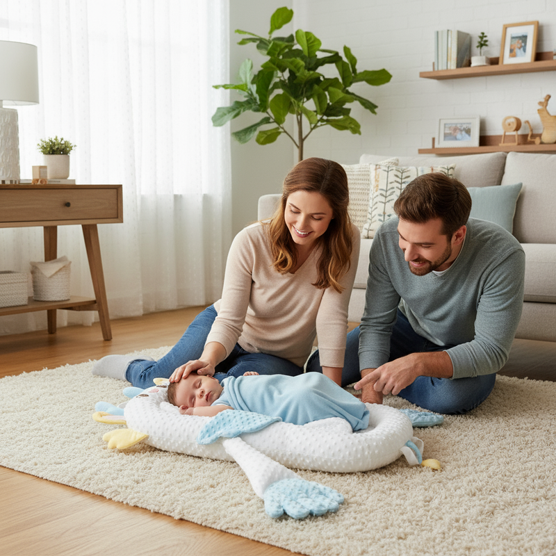 Berço Inteligente Calmante com Mãos de Toque Suave