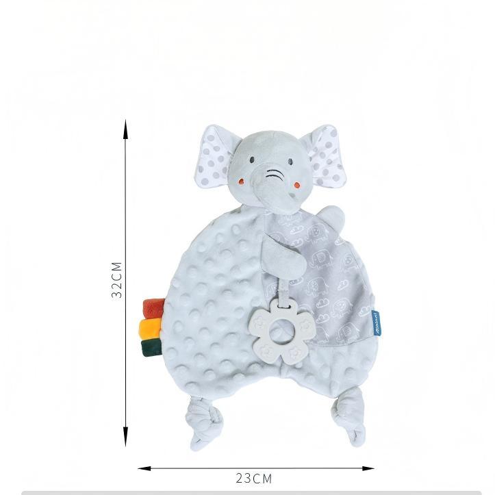 Paninho de Apego Calmante para Bebê – Manta de Conforto com Mordedor Suave (0–3 anos)