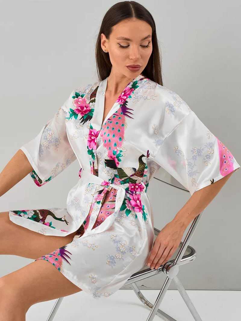 Robe Curto Oriental Peacock