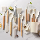 Kit de Utensílios de Cozinha de Silicone com 12 Peças